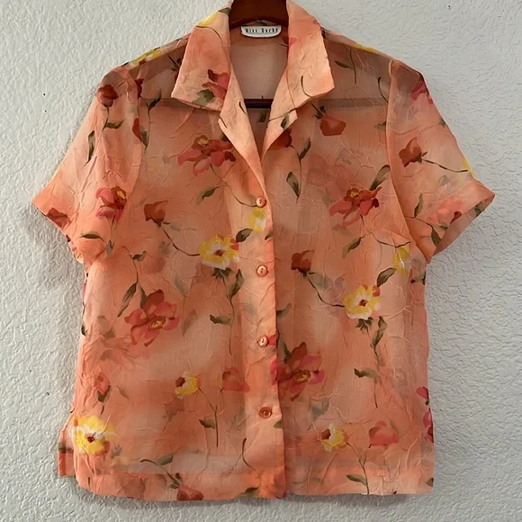 Vintage Y2K Floral Crinkle 2 Piece Dress Set - Picture 12 of 15